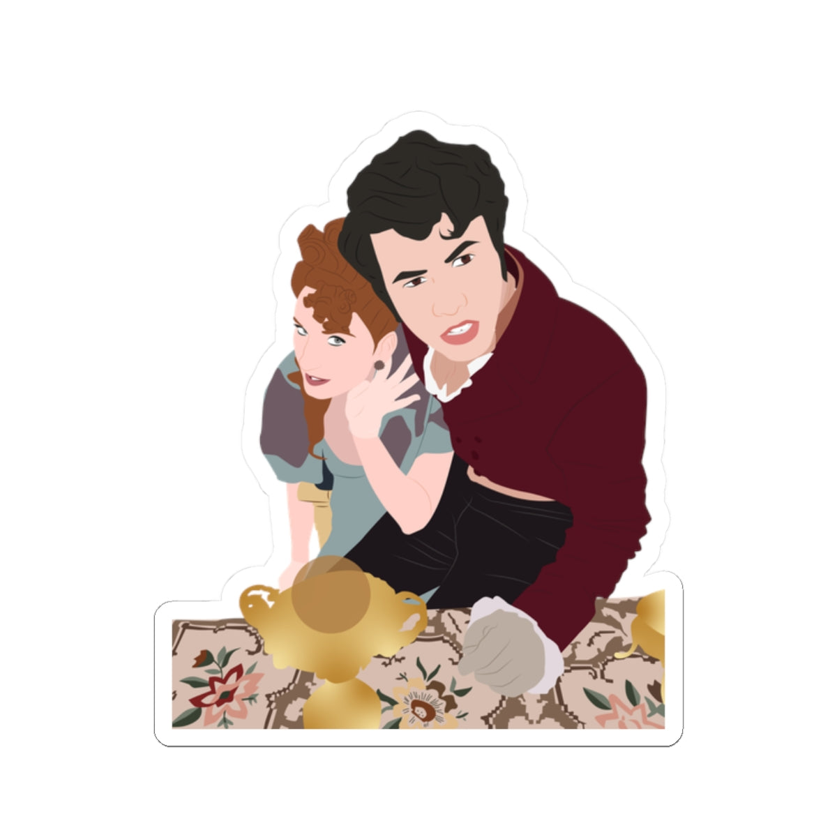 Harry & Prudence Dankworth Crystal Ball Bridgerton Netflix Sticker