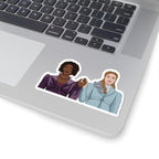 Francesca & Michaela Stirling Holding Hands Cartoon Sticker