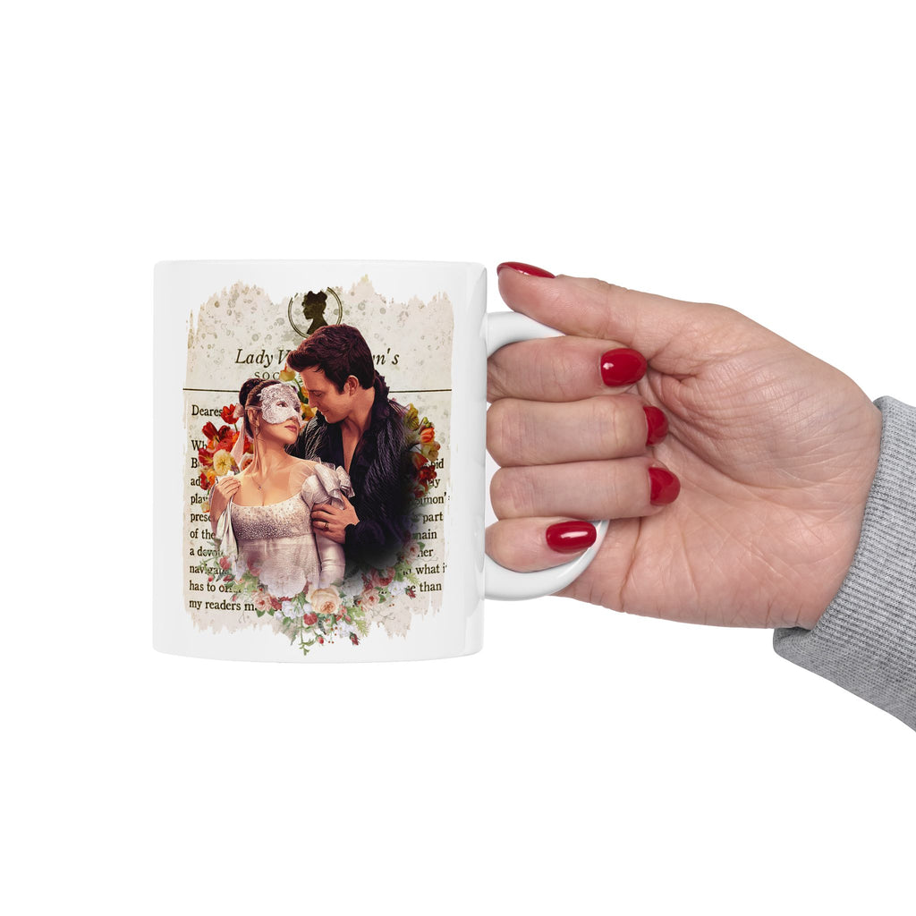 Benedict Bridgerton & The Lady In Silver Sophie Baek Lady Whistledown Society Papers Netflix Mug