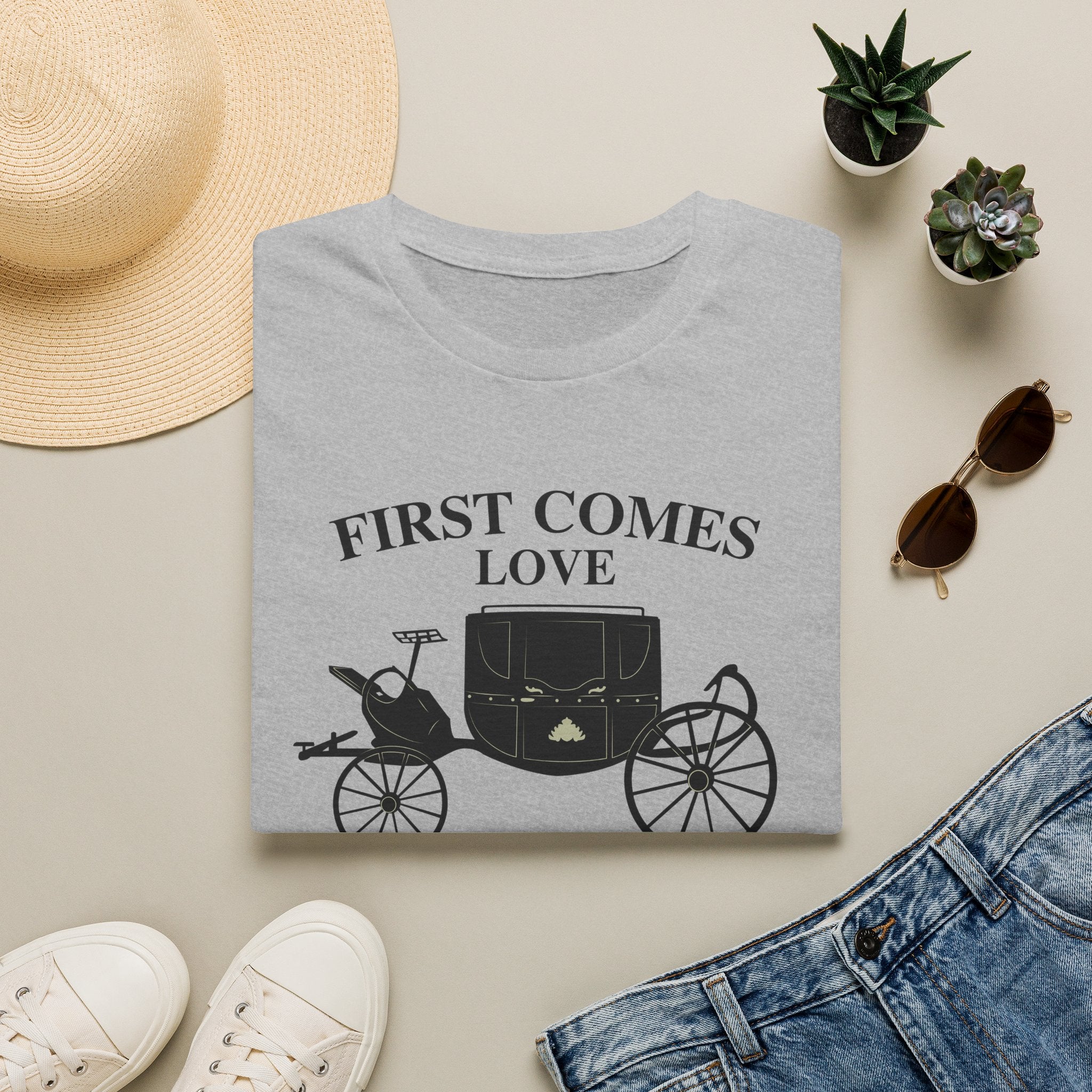 First Comes Love Then Comes Carriage Polin Bridgerton Netflix T-Shirt
