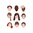 Bridgerton's Colin, Penelope, Anthony, Lady Danbury, Violet, Portia, Prudence, Philippa, Marcus Emoji Bridgerton Netflix Sticker