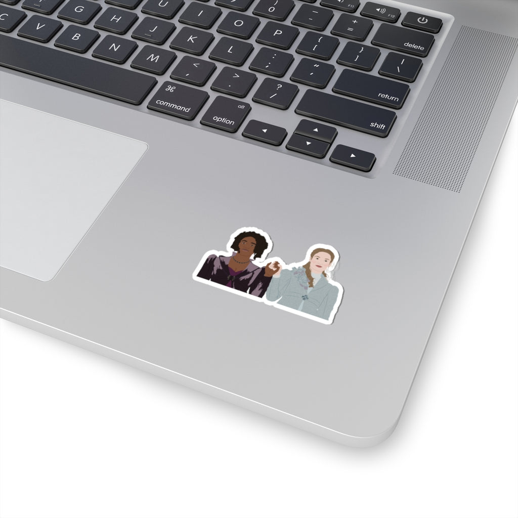 Francesca & Michaela Stirling Holding Hands Sticker