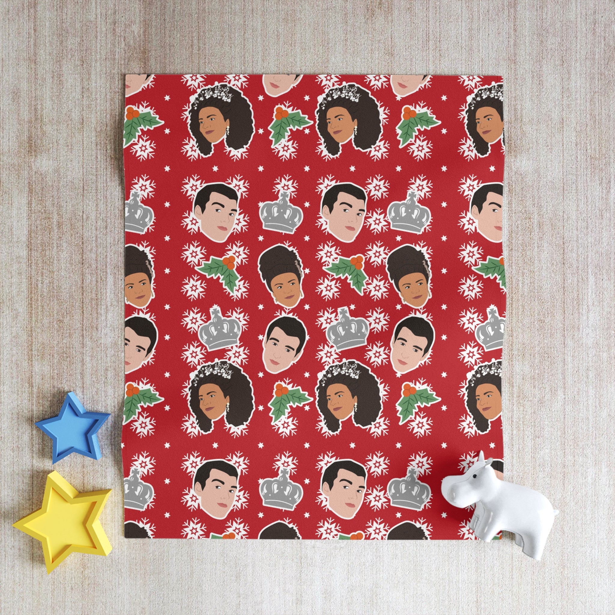 George & Charlotte Christmas Bridgerton Netflix Throw Blanket