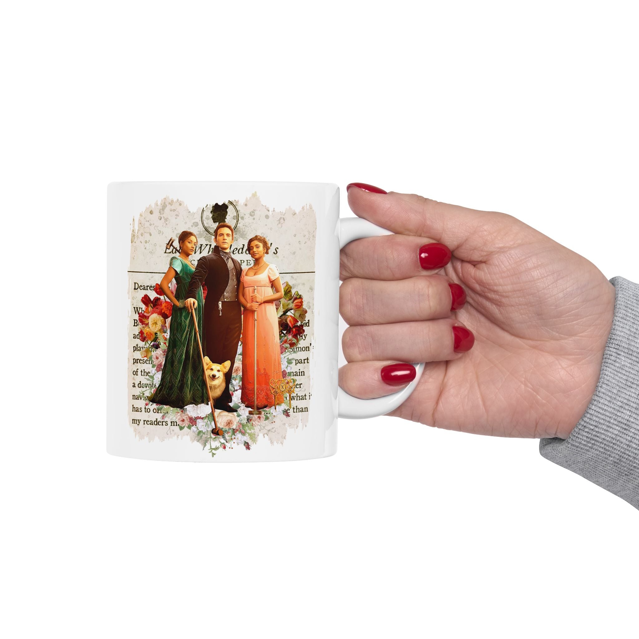 Anthony Bridgerton, Kate & Edwina Sharma & Newton Lady Whistledown Society Papers Netflix Mug