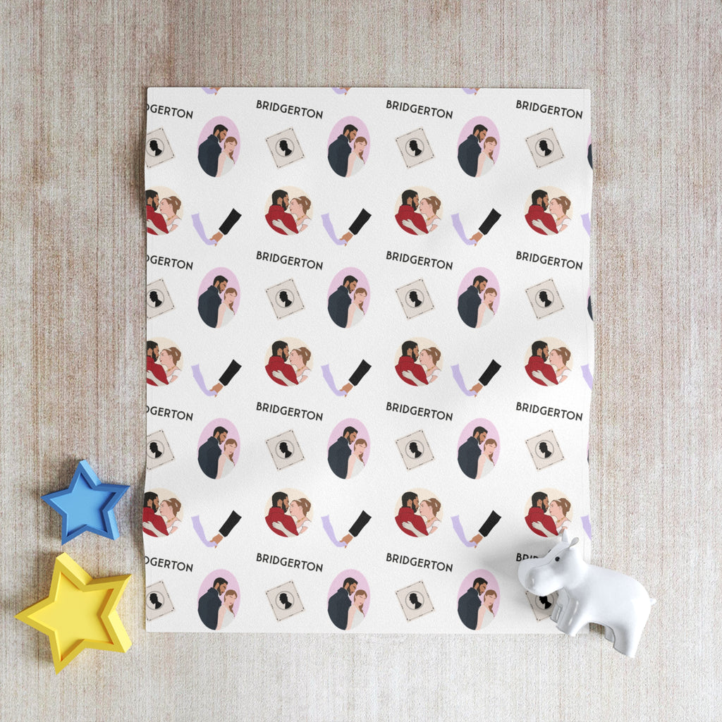 The Duke and I Simon & Daphne Bridgerton Pattern Throw Blanket
