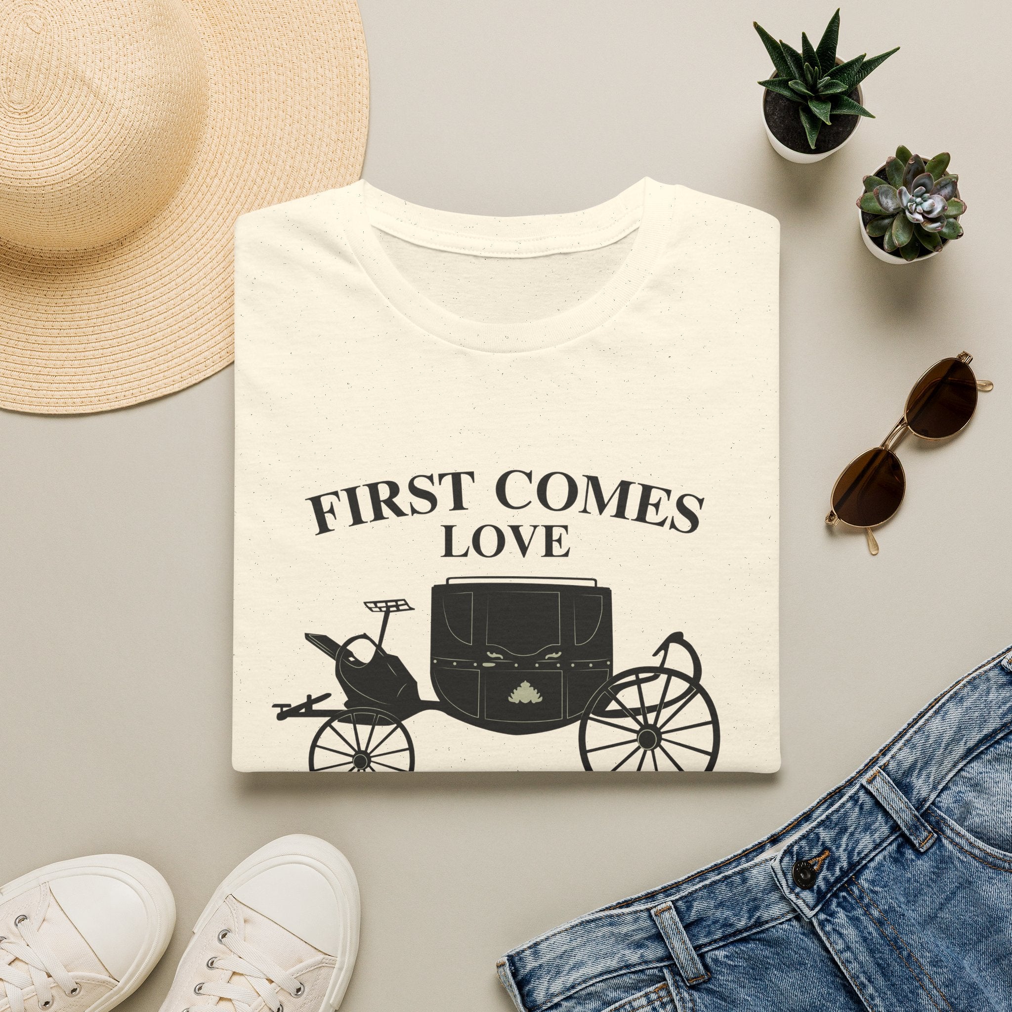 First Comes Love Polin Carriage Bridgerton Netflix T-Shirt