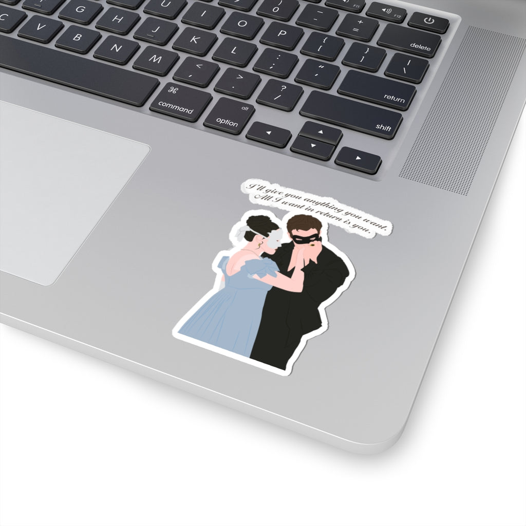 I'll Give You Anything You Want Benedict & Sophie Masquerade Ball Bridgerton Netflix Sticker
