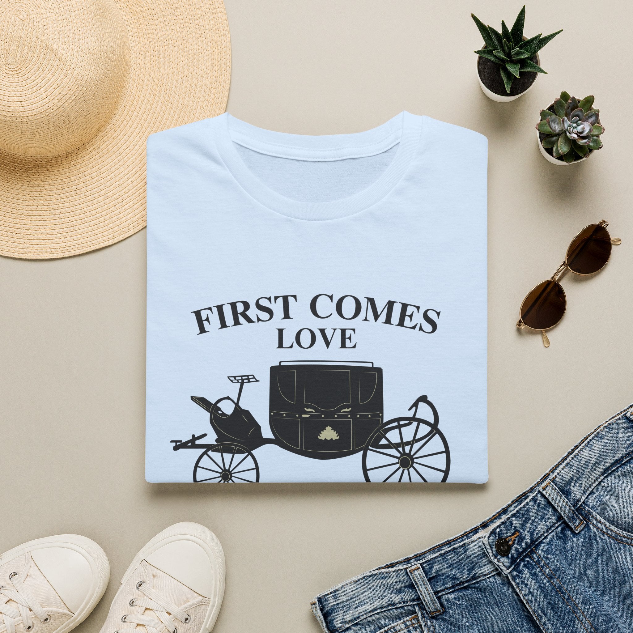 First Comes Love Polin Carriage Bridgerton Netflix T-Shirt