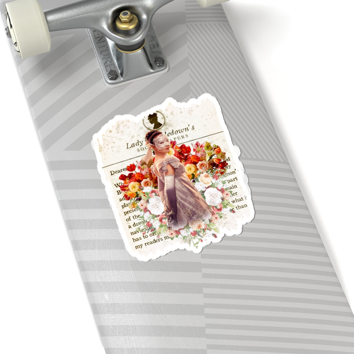 Sophie Baek Lady In Silver Masquerade Ball Lady Whistledown Society Papers Netflix Sticker