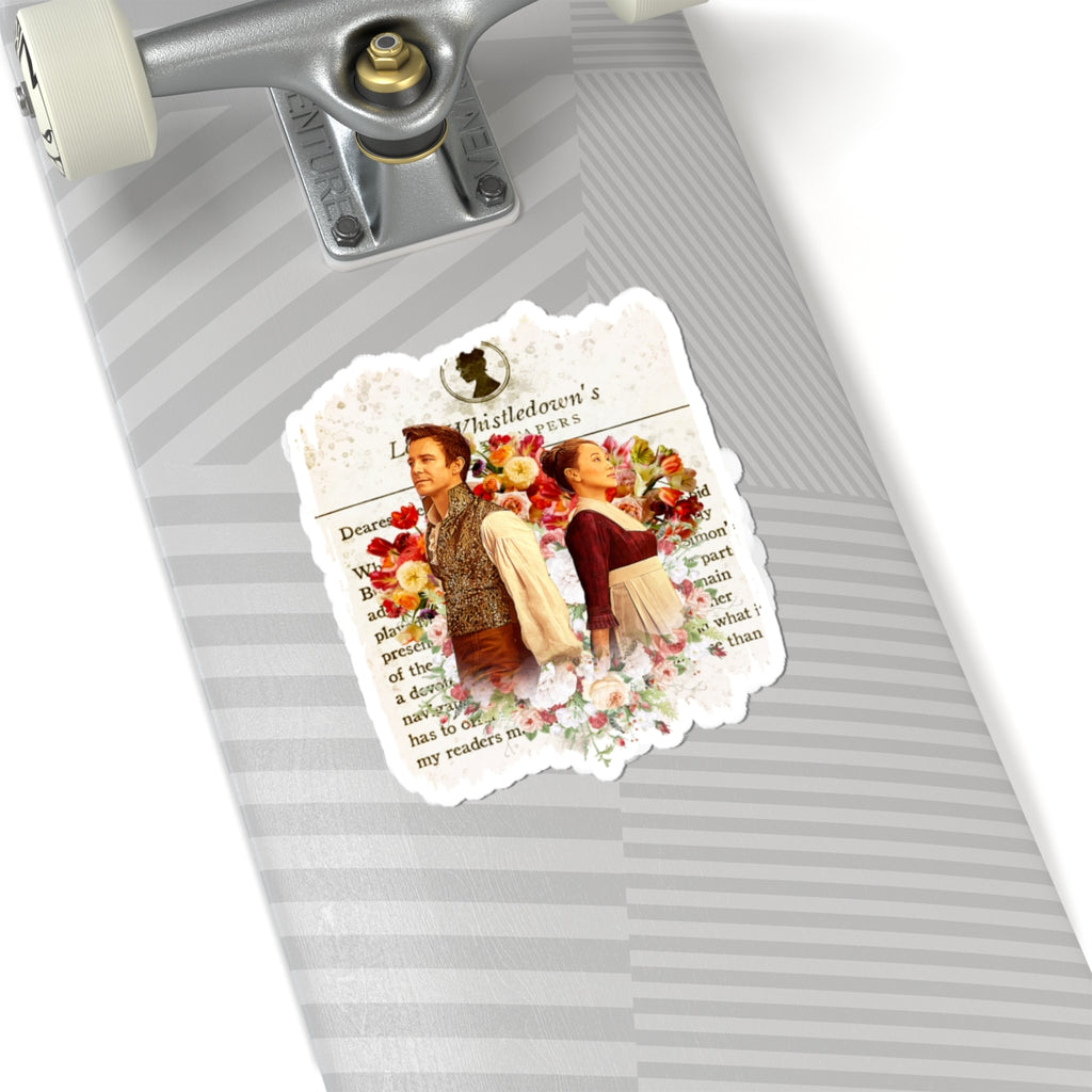 Benedict Bridgerton & Sophie Baek Back To Back Lady Whistledown Society Papers Netflix Sticker