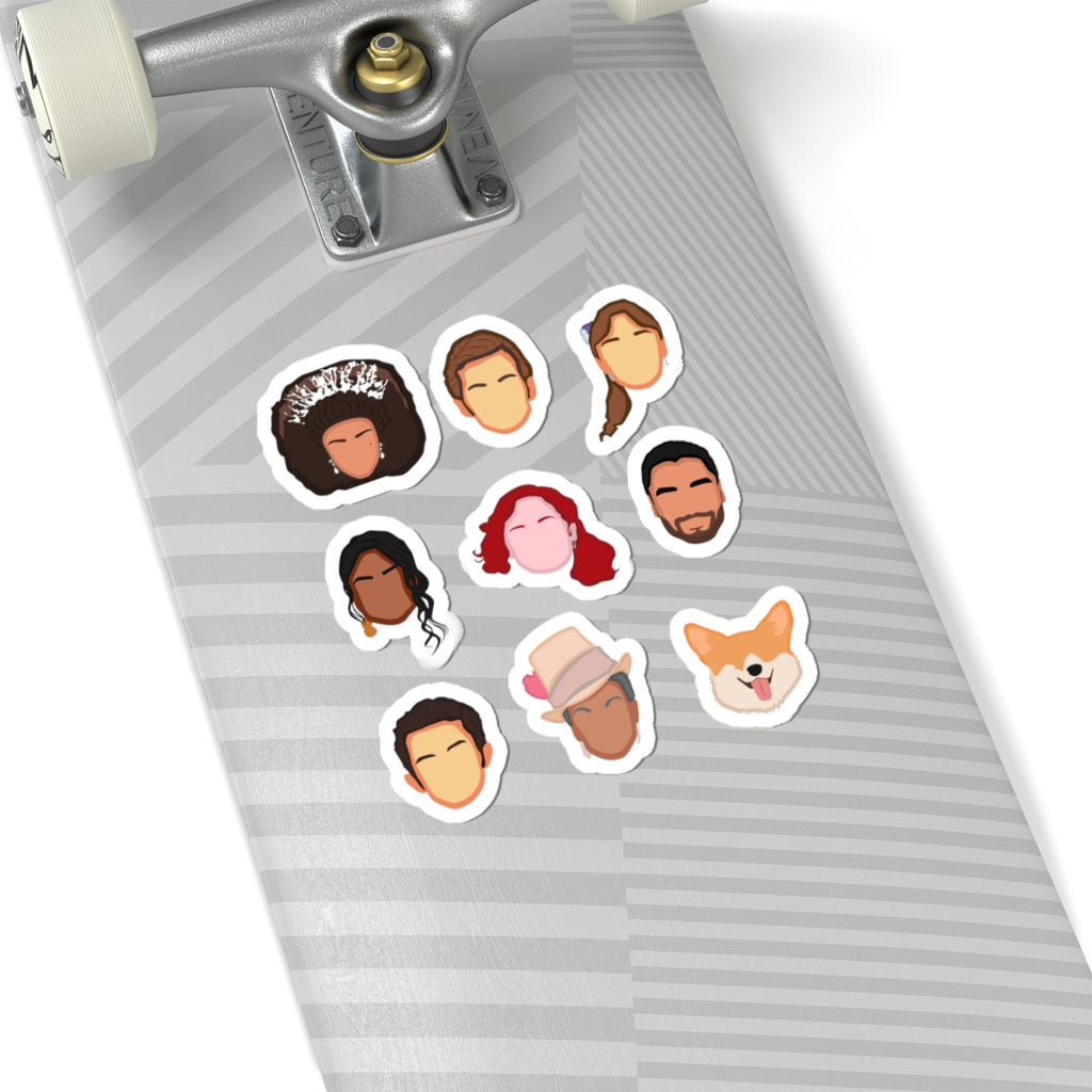 Penelope, Colin, Kate, Anthony, Daphne, Simon, Queen Charlotte Newton Emoji Bridgerton Netflix Sticker