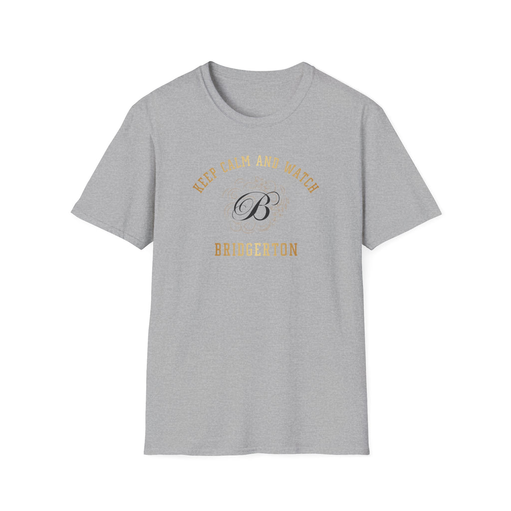 Keep Calm And Watch Brigderton Netflix Gold T-Shirt