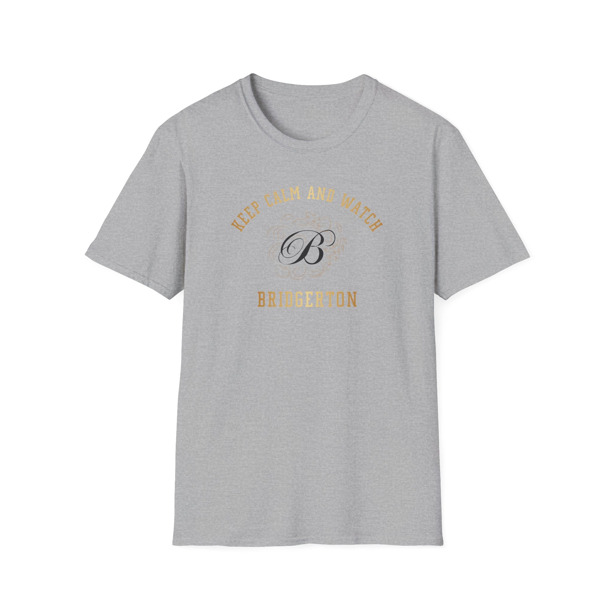 Keep Calm And Watch Brigderton Netflix Gold T-Shirt
