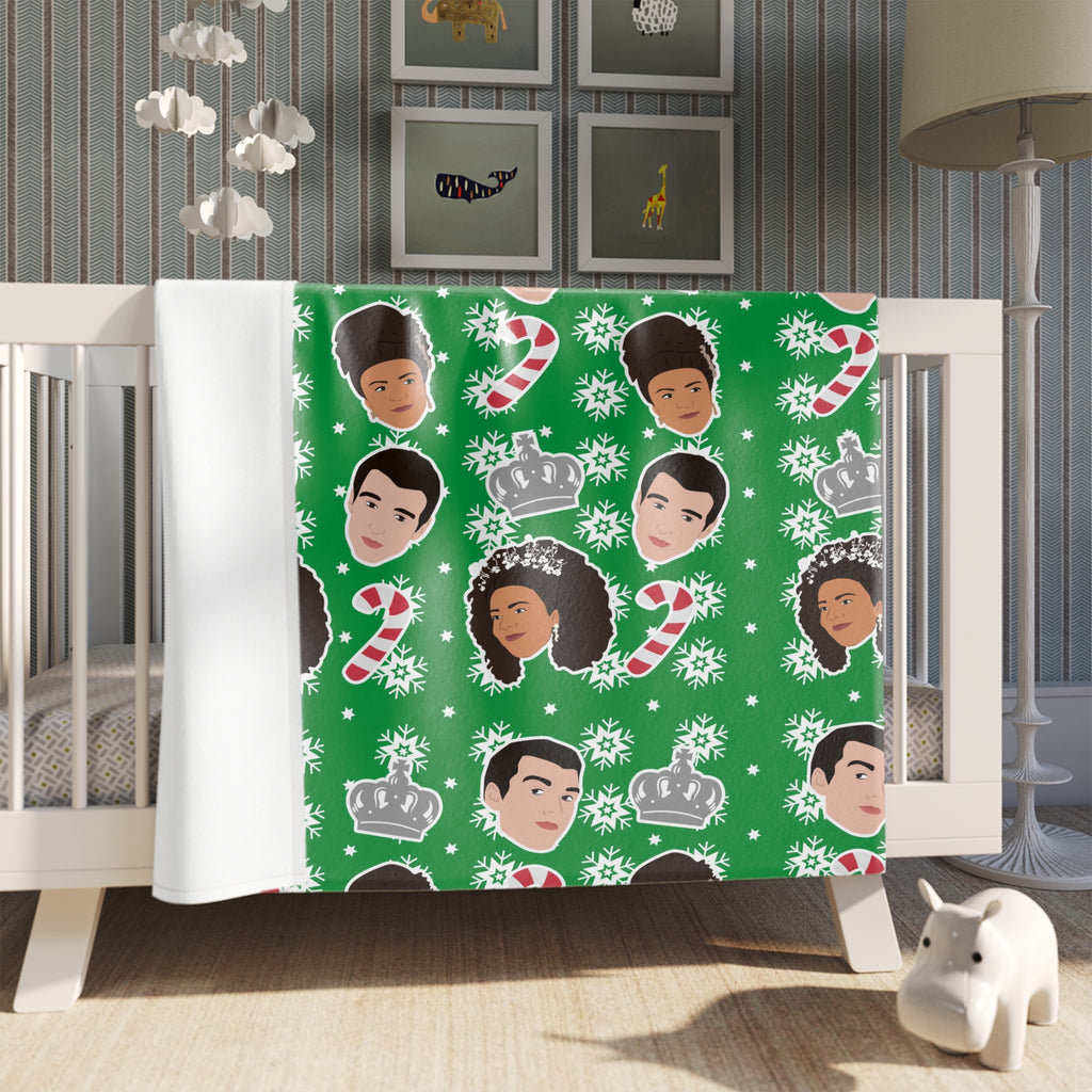 King George & Queen Charlotte Christmas Bridgerton Netflix Throw Blanket