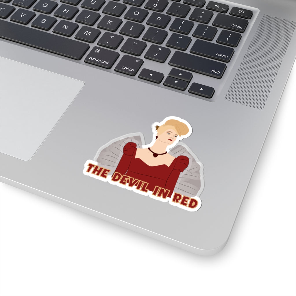 The Devil In Red Cressida Cowper Red Dress Bridgerton Netflix Sticker