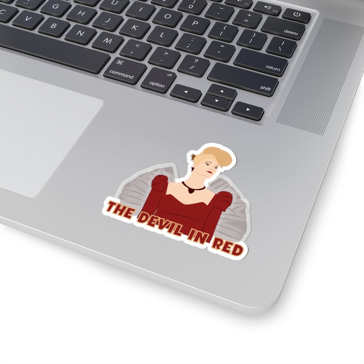 The Devil In Red Cressida Cowper Red Dress Bridgerton Netflix Sticker
