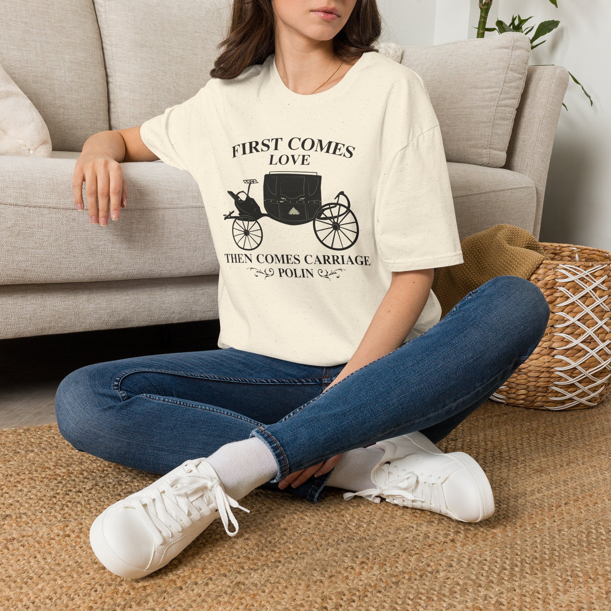 First Comes Love Then Comes Carriage Polin Bridgerton Netflix T-Shirt
