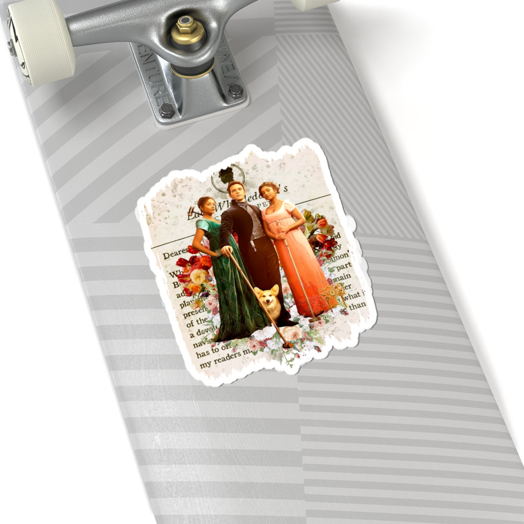 Anthony Bridgerton, Kate & Edwina Sharma & Newton Lady Whistledown Society Papers Netflix Sticker