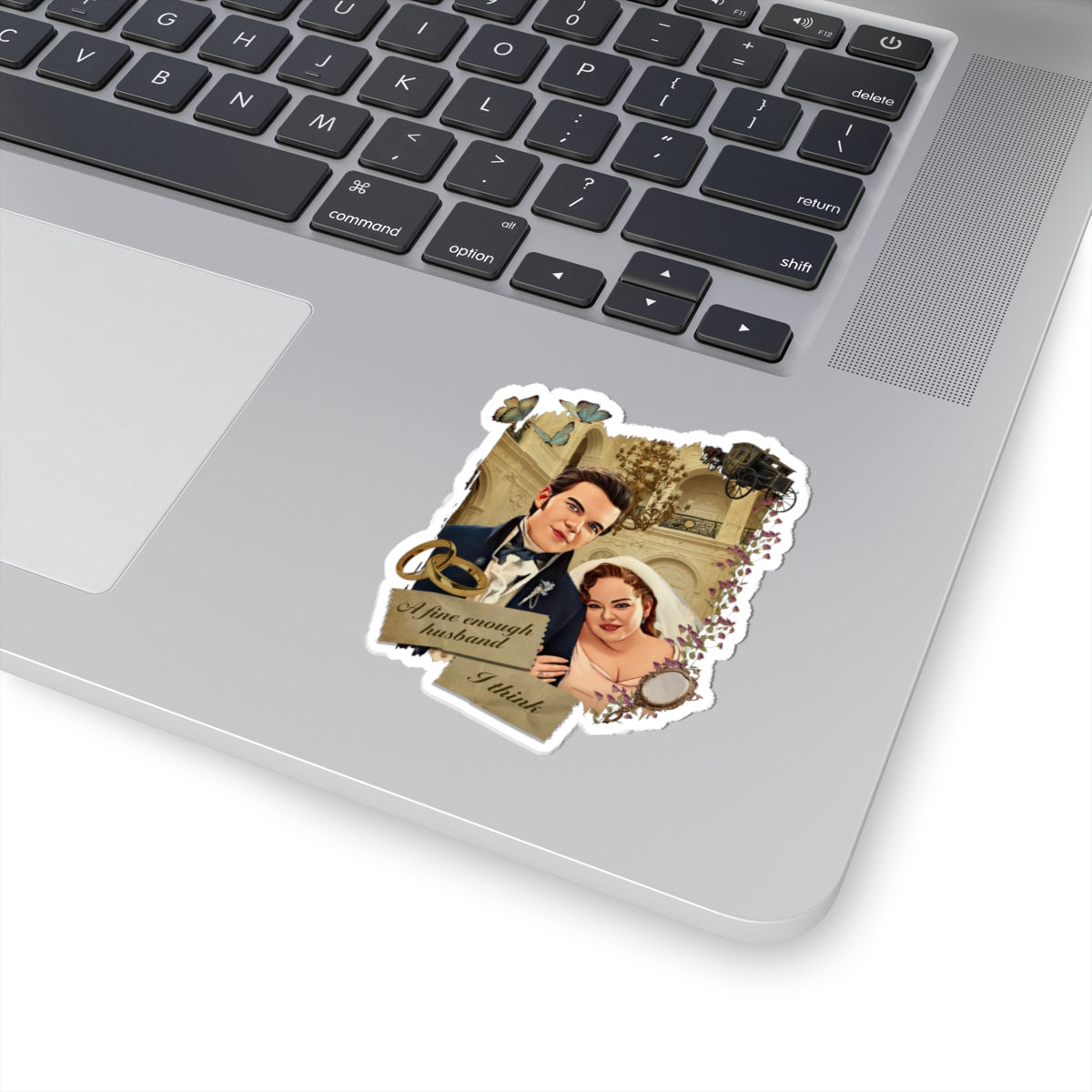 Colin & Penelope Bridgerton Wedding Portrait Netflix Sticker
