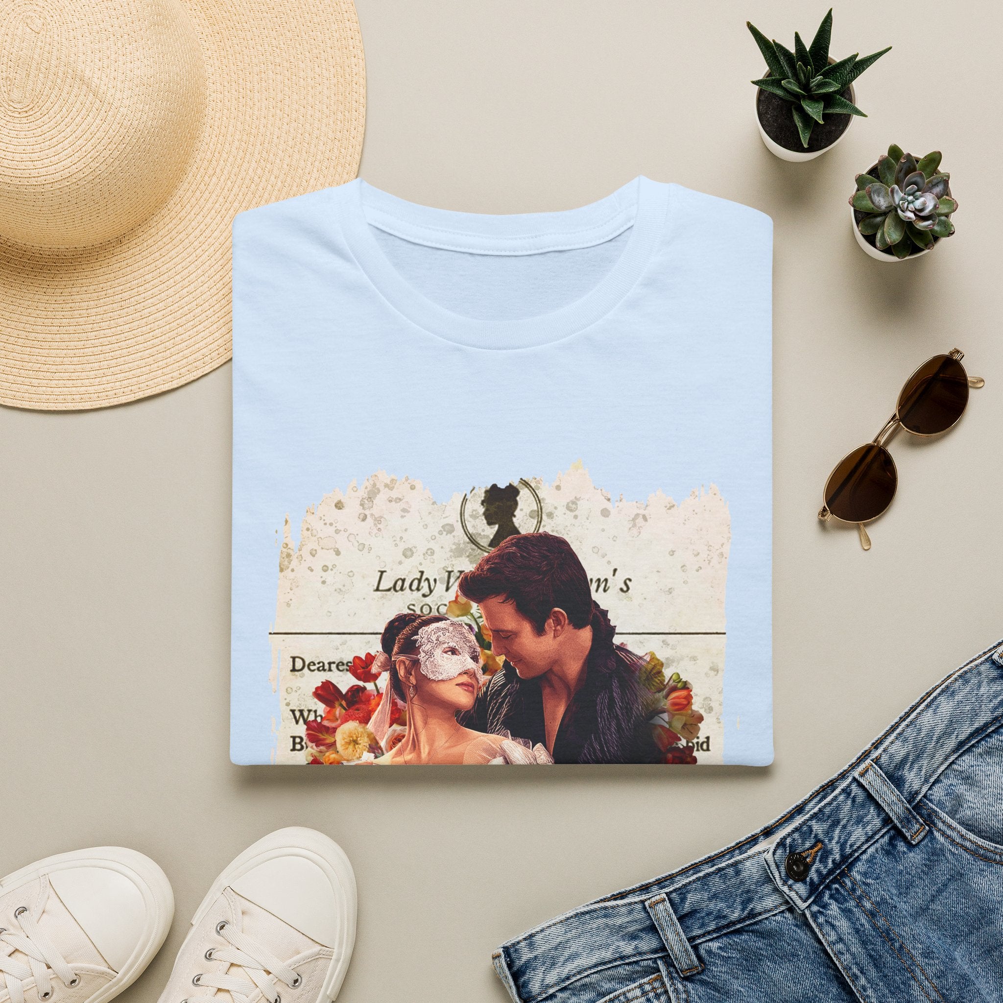 Benedict Bridgerton & The Lady In Silver Sophie Baek Lady Whistledown Society Papers T-Shirt