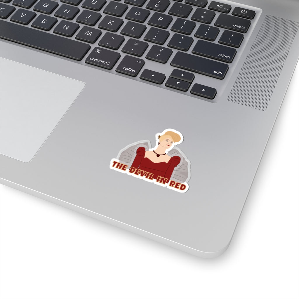 The Devil In Red Cressida Cowper Red Dress Bridgerton Netflix Sticker