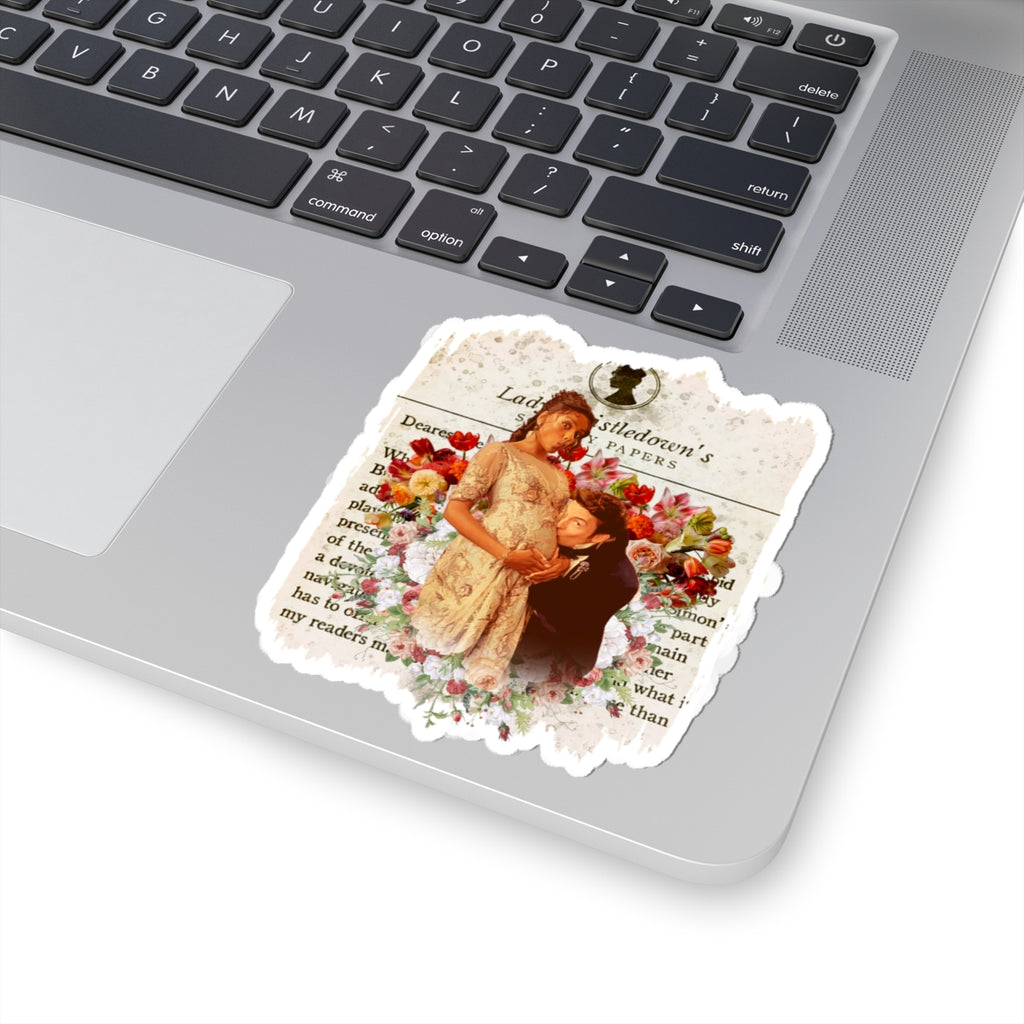 Anthony Bridgerton & Kate Bridgerton Pregnant Lady Whistledown Society Papers Netflix Sticker