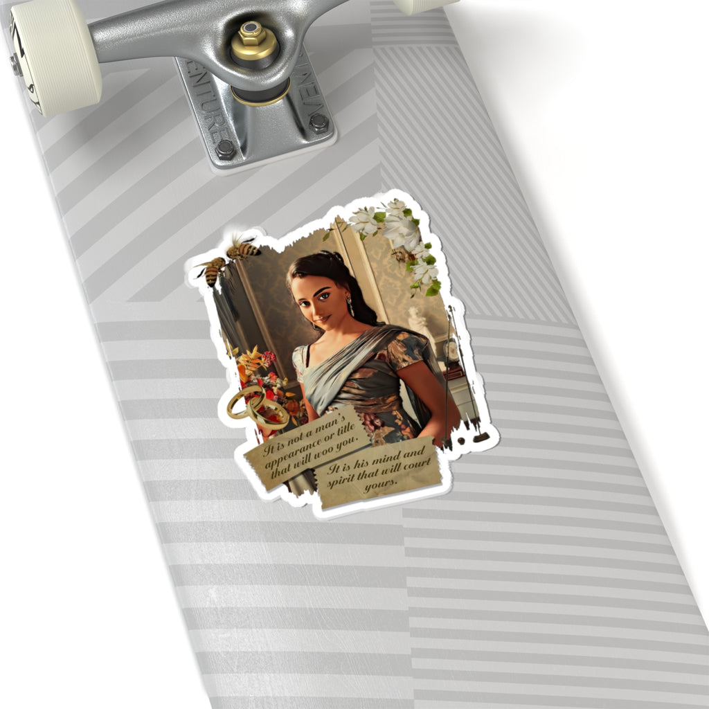 It's Not A Man's Appearance Kate Bridgerton Saree Draping Portrait Sticker