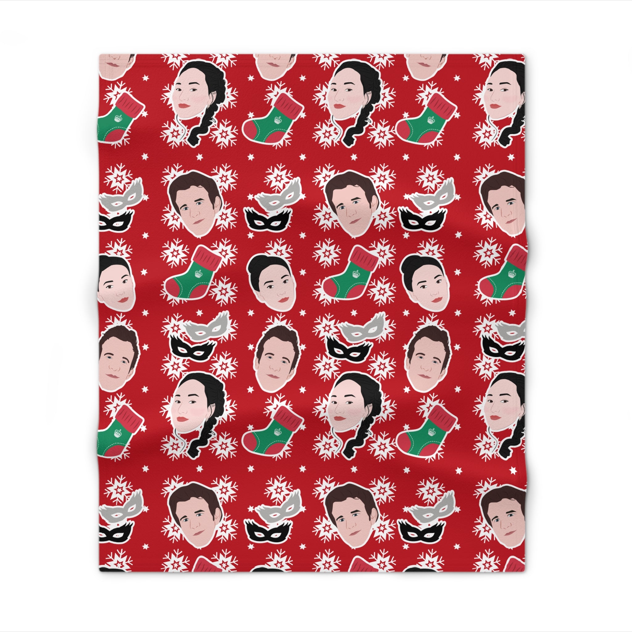 Benedict & Sophie Benophie Christmas Bridgerton Netflix Throw Blanket