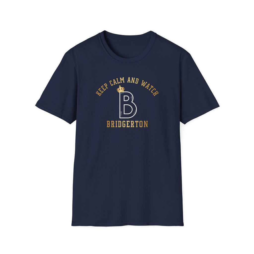 Gold Keep Calm And Watch Bridgerton Netflix Cute T-Shirt