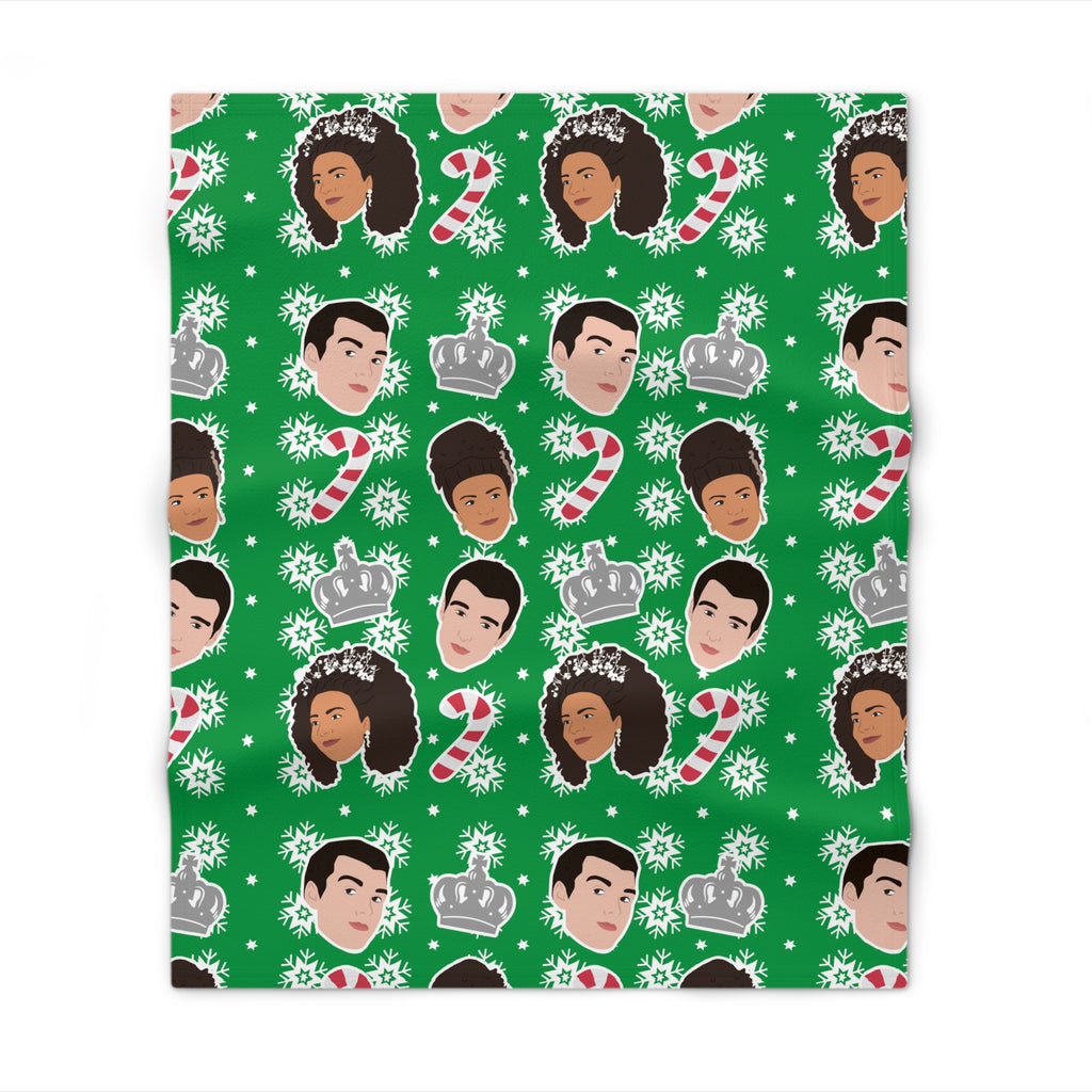 King George & Queen Charlotte Christmas Bridgerton Netflix Throw Blanket
