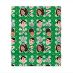 King George & Queen Charlotte Christmas Bridgerton Netflix Throw Blanket