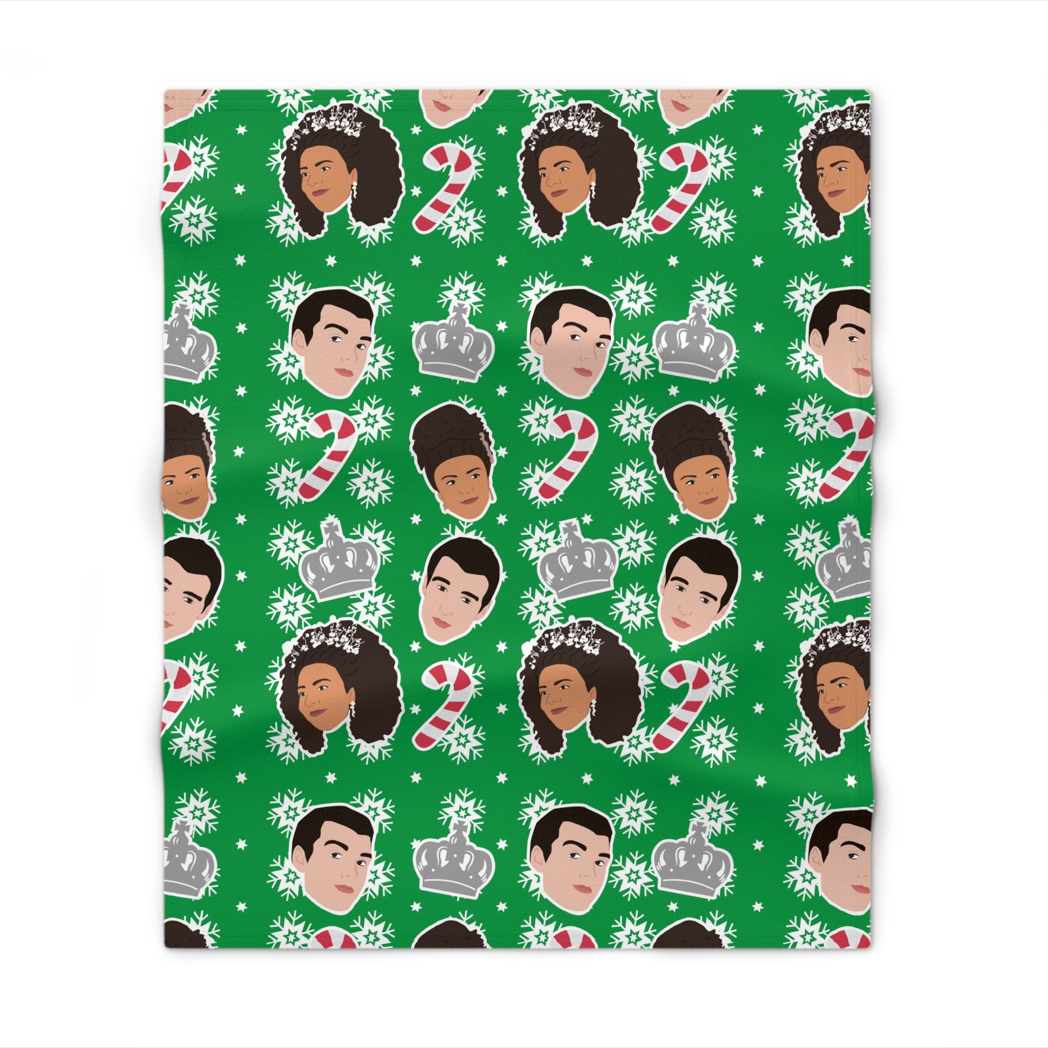 King George & Queen Charlotte Christmas Bridgerton Netflix Throw Blanket