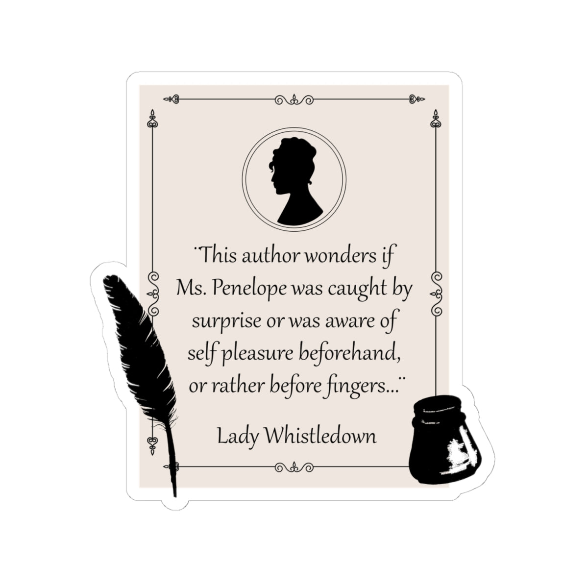 This Author Wonders If Ms. Penelope Was Caught By Surprise Lady Whistledown Bridgerton Netflix Stickers