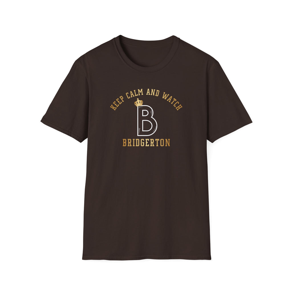 Gold Keep Calm And Watch Bridgerton Netflix Cute T-Shirt