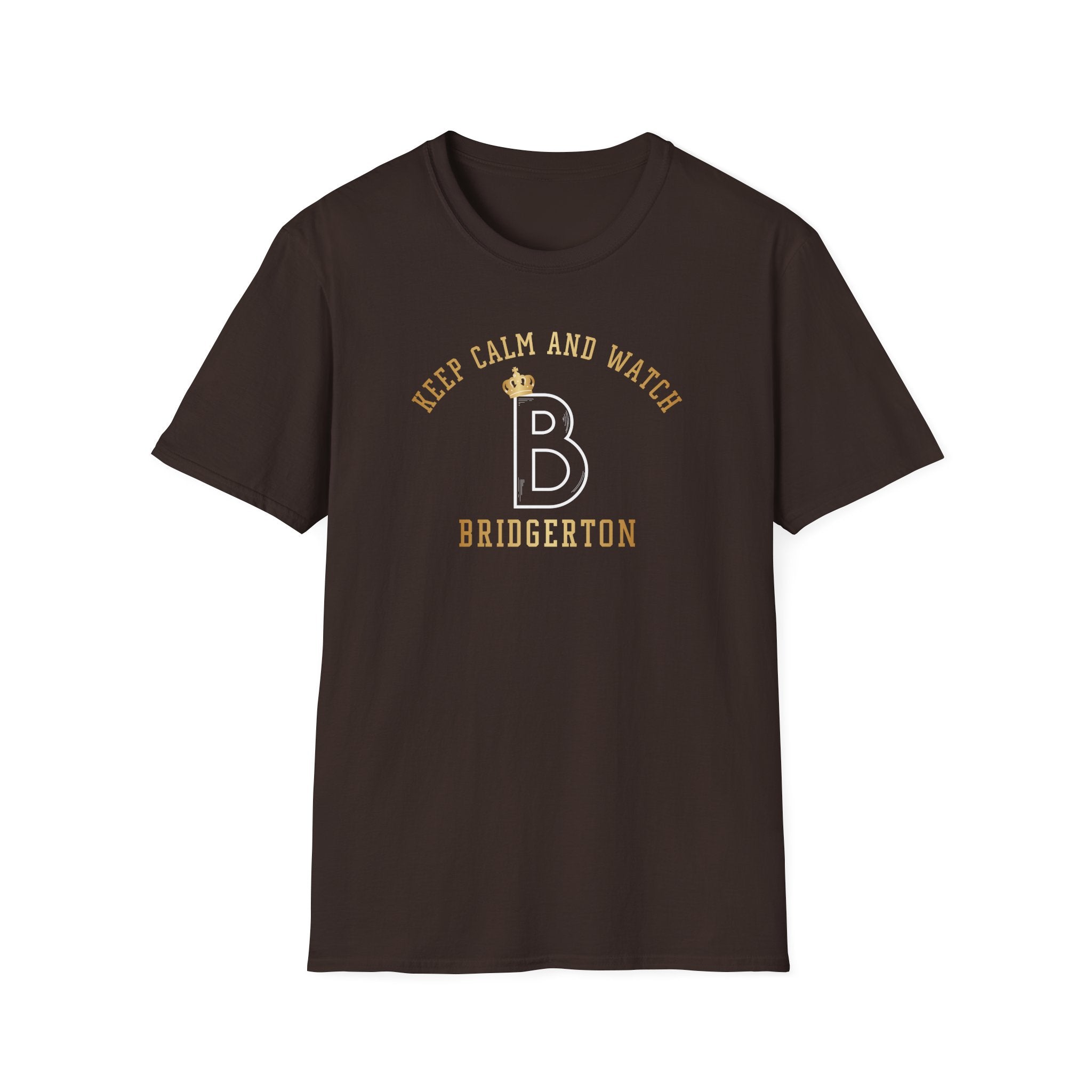 Gold Keep Calm And Watch Bridgerton Netflix Cute T-Shirt