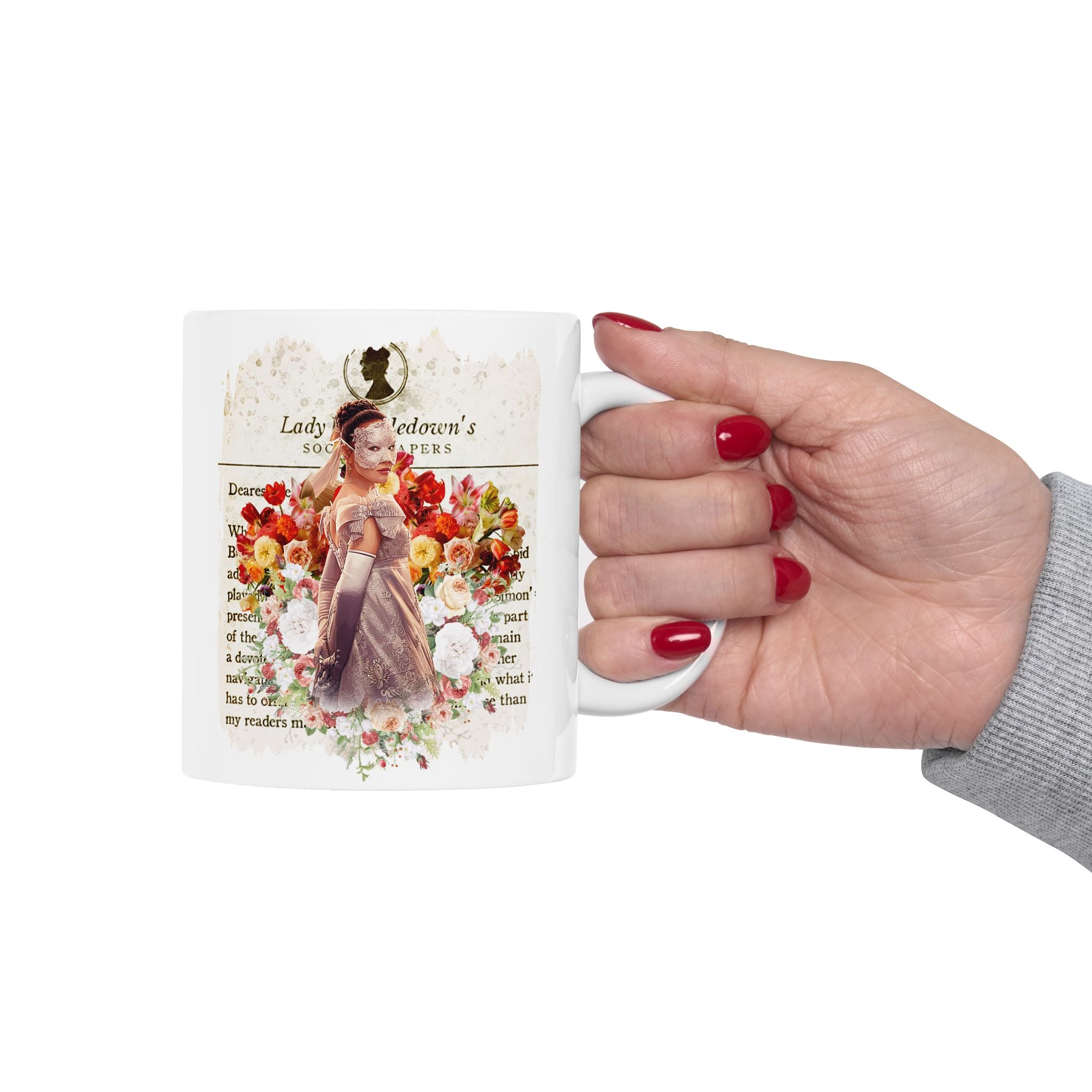 Sophie Baek Lady In Silver Masquerade Ball Lady Whistledown Society Papers Netflix Mug