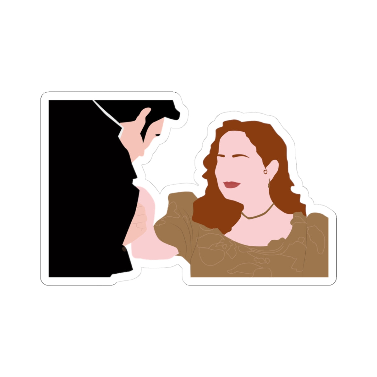 Colin & Pen Hand Kiss Bridgerton Netflix Sticker