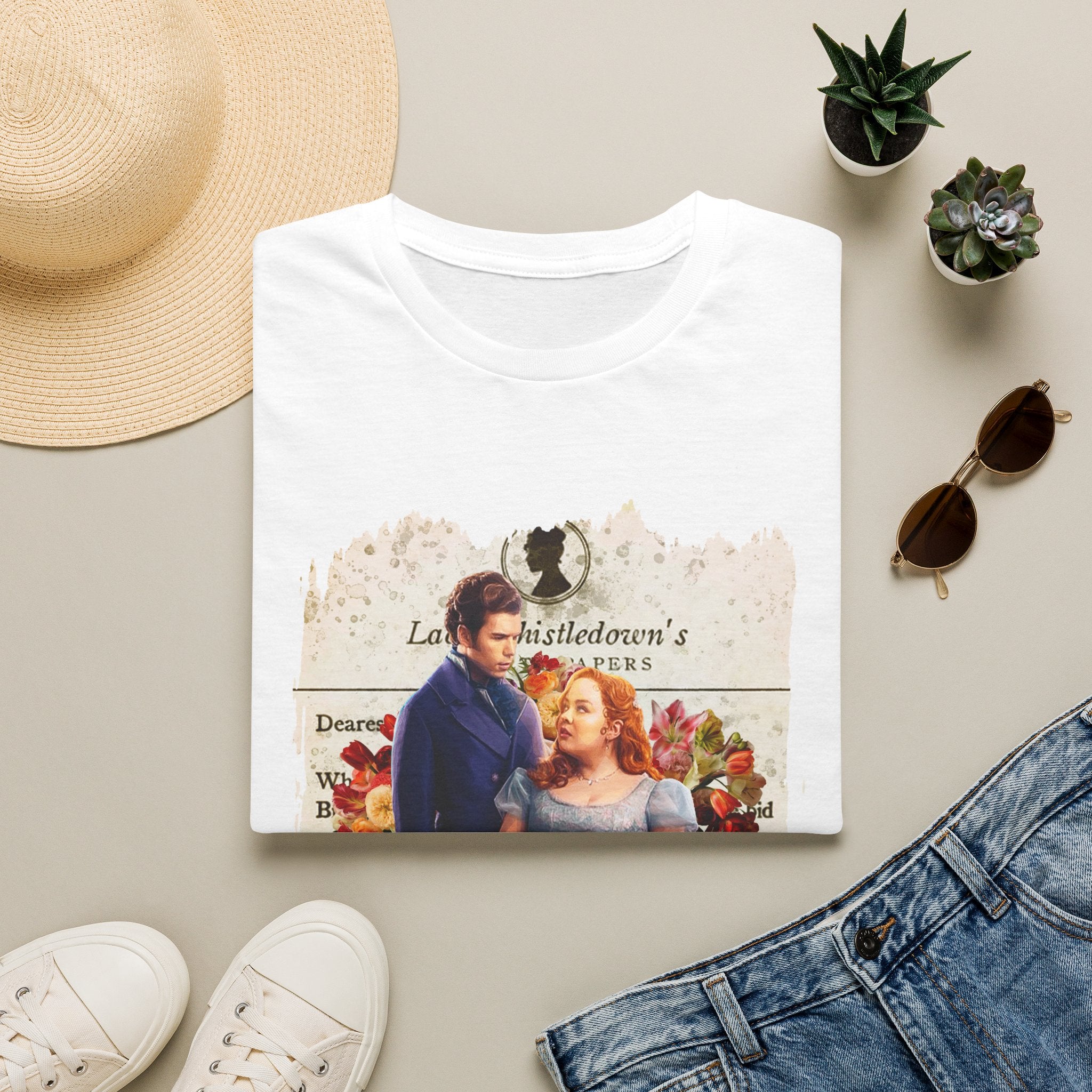Colin Bridgerton & Penelope Featherington Lady Whistledown Society Papers Netflix T-Shirt