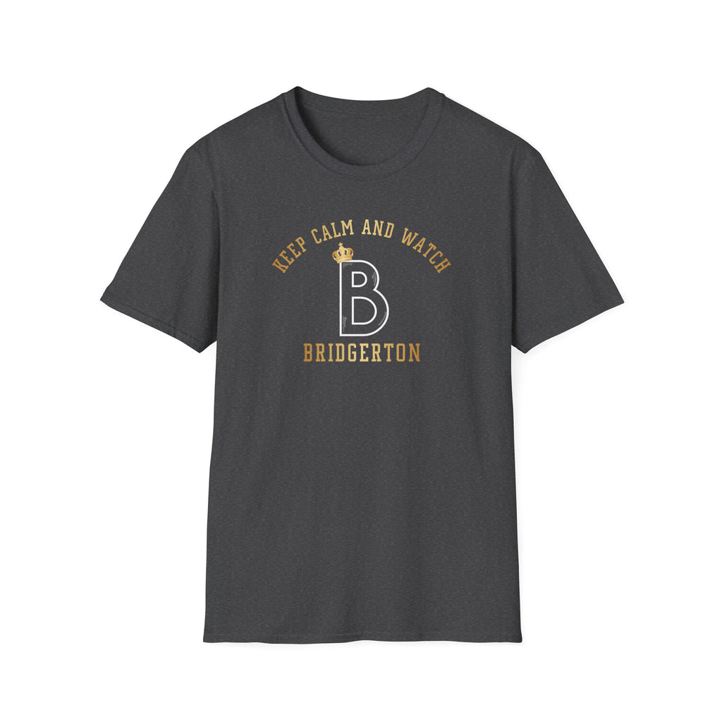Gold Keep Calm And Watch Bridgerton Netflix Cute T-Shirt