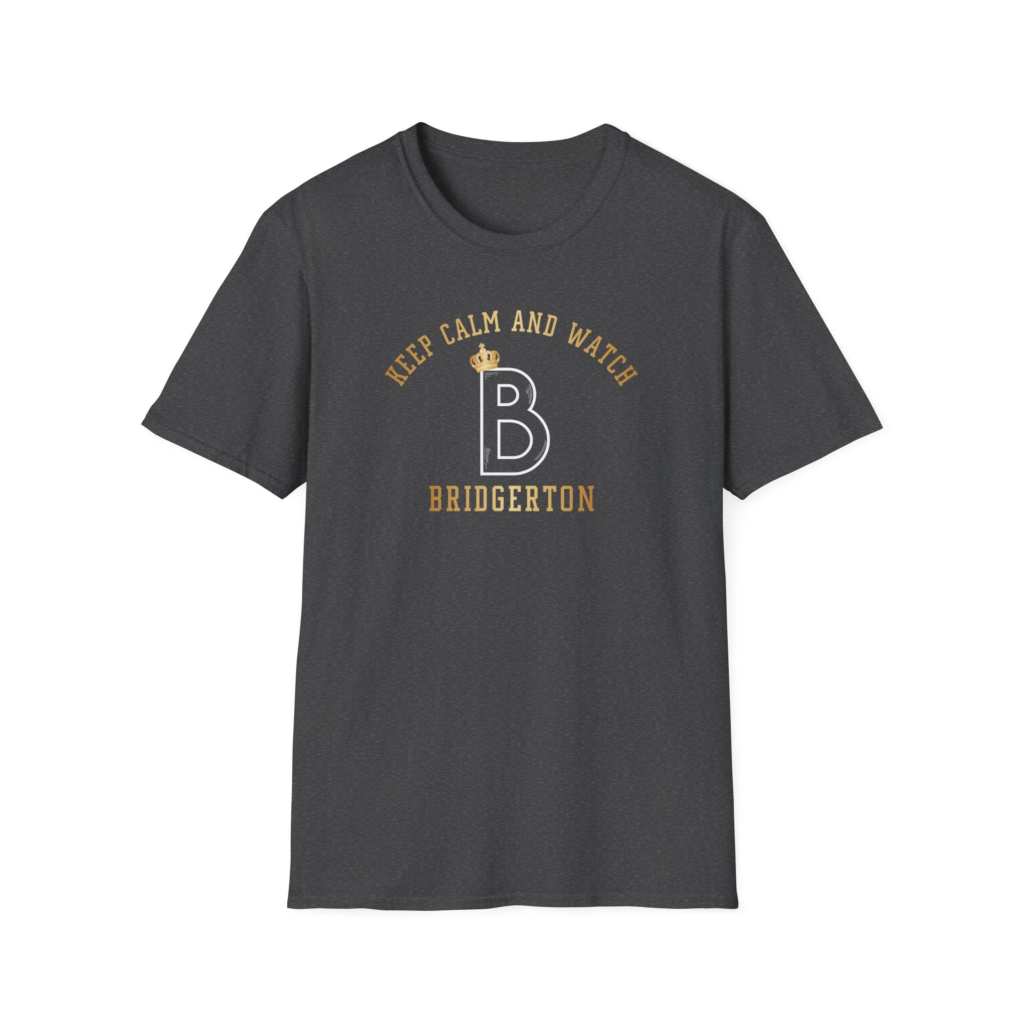 Gold Keep Calm And Watch Bridgerton Netflix Cute T-Shirt