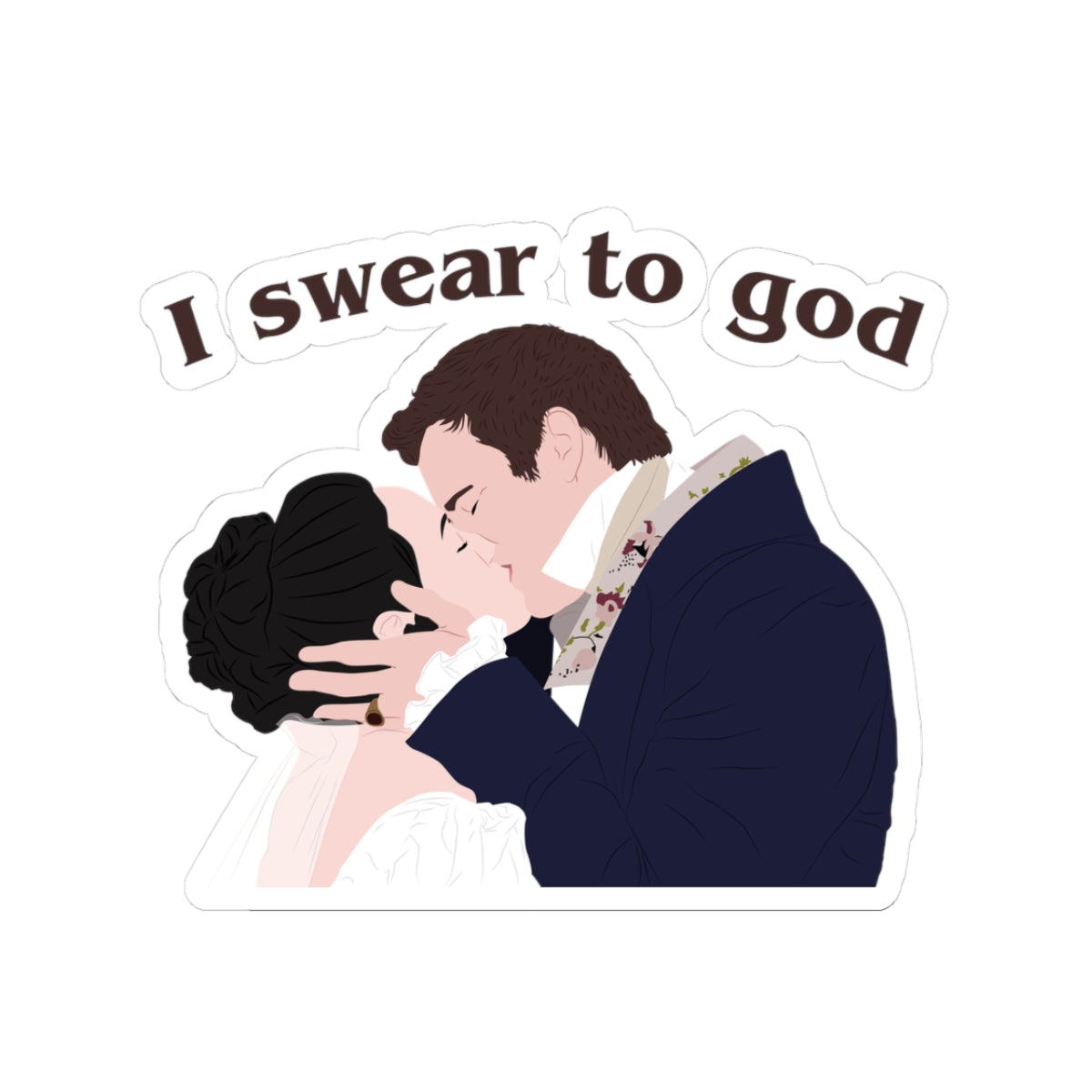 ISTG Benedict Bridgerton & Sophie Bridgerton Wedding Kiss Netflix Sticker