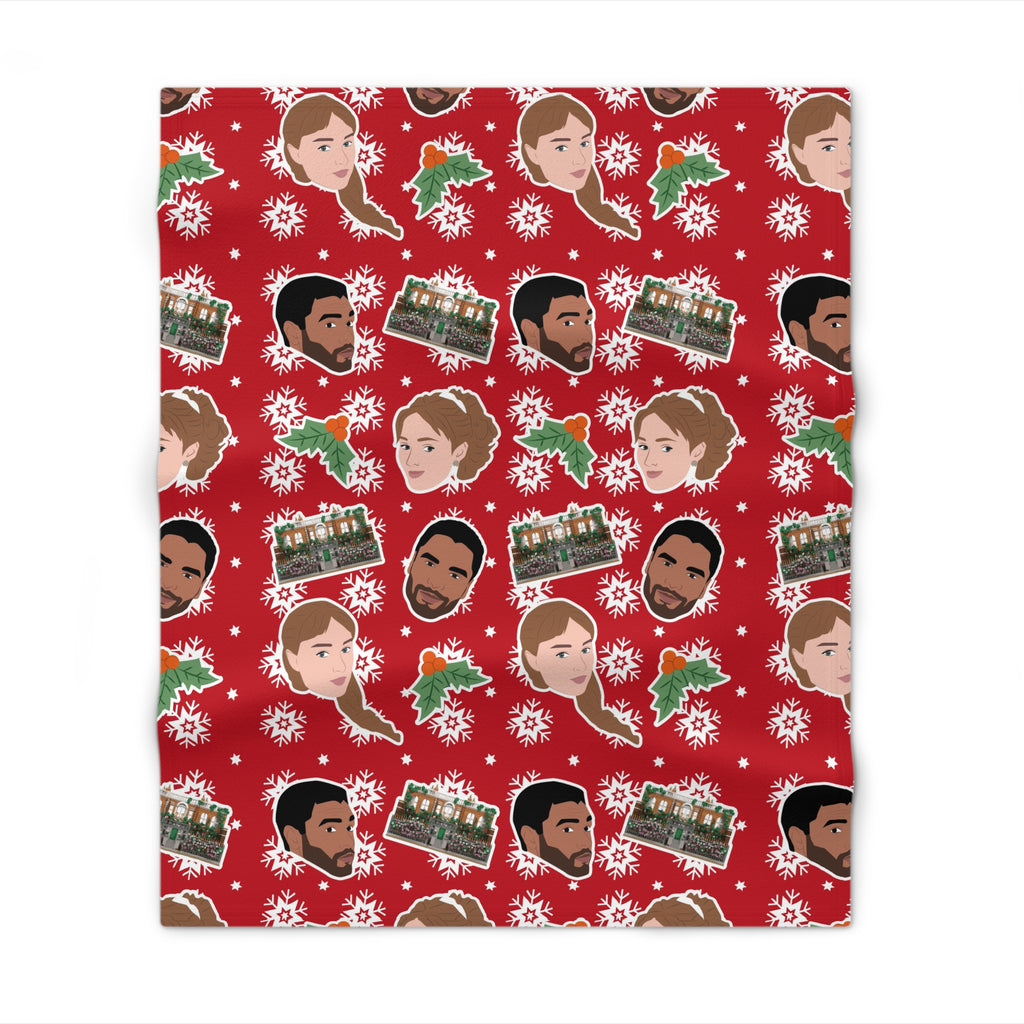 Simon & Daphne Christmas Bridgerton Netflix Throw Blanket