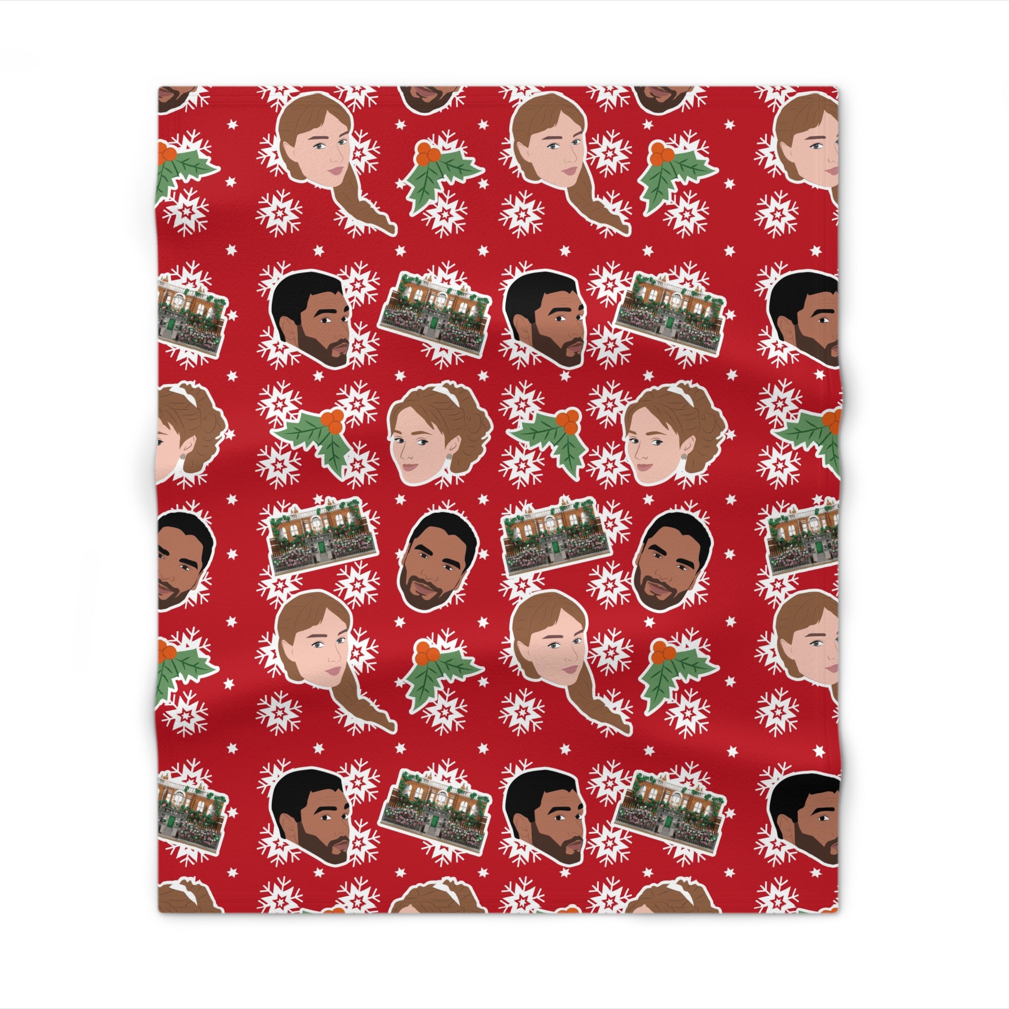 Simon & Daphne Christmas Bridgerton Netflix Throw Blanket