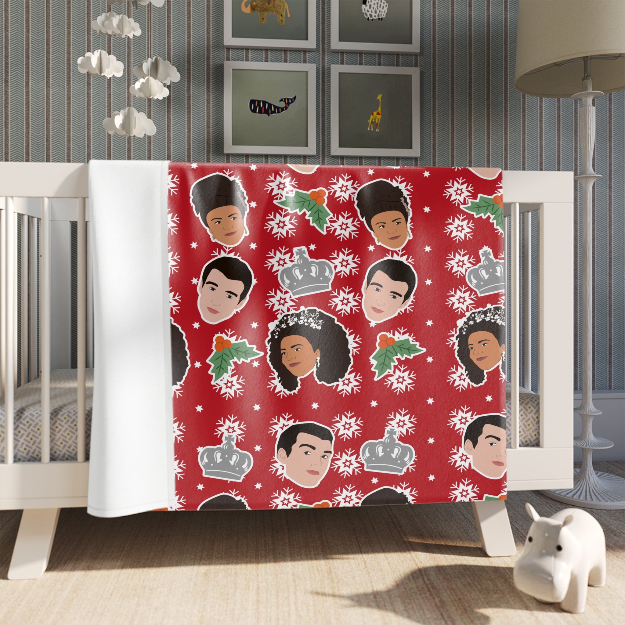 George & Charlotte Christmas Bridgerton Netflix Throw Blanket
