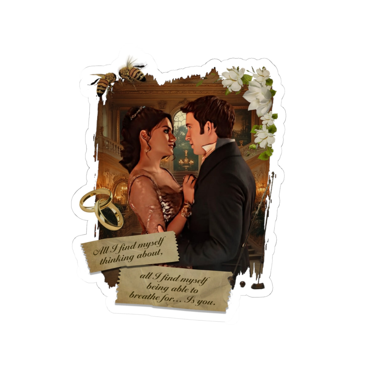 Anthony & Kate Bridgerton Portrait Netflix Sticker