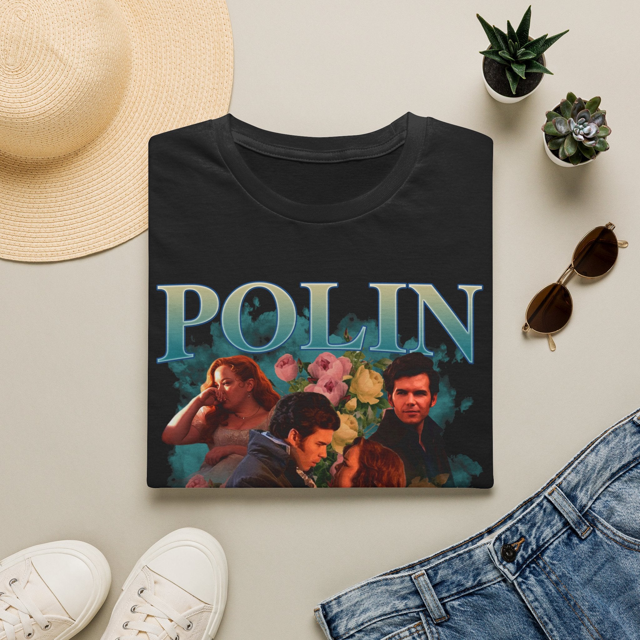 Polin 90's Colin & Penelope Bridgerton Netflix T-Shirt