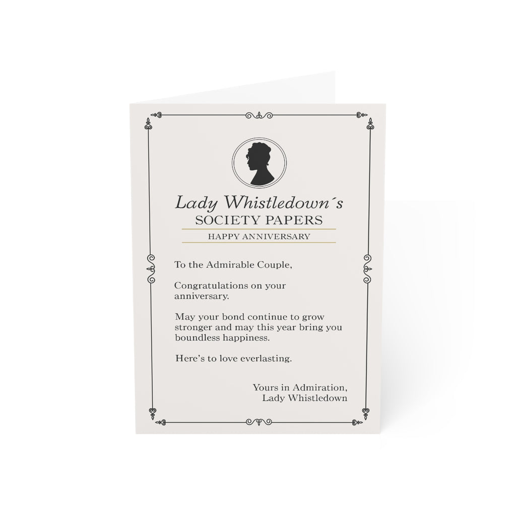 Lady Whistledown Happy Anniversary Bridgerton Netflix Greeting Card