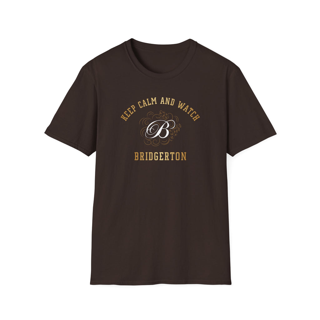 Keep Calm And Watch Brigderton Netflix Cute Gold T-Shirt
