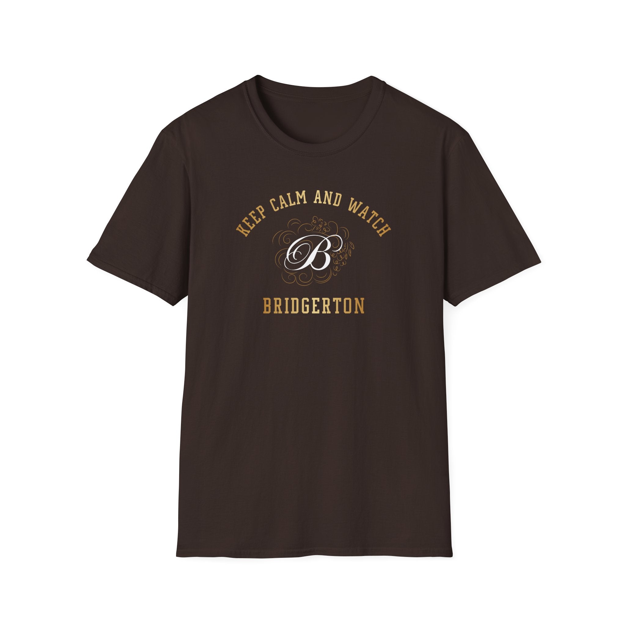 Keep Calm And Watch Brigderton Netflix Cute Gold T-Shirt