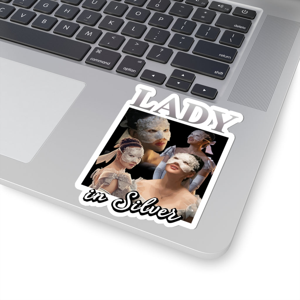 Lady In Silver 90's Bridgerton Netflix Sticker